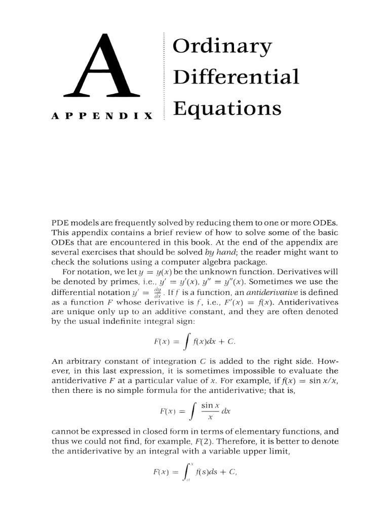 ODE Solutions and Exercises Guide | PDF | Ordinary Differential ...