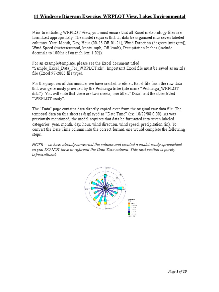 WRPLOT View: Windrose Diagram Guide | PDF | Computers | Technology ...