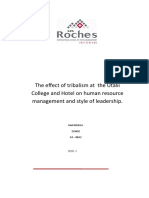 The Effect of Tribalism and Nepotism On Human Resource Management and Style of Leadership in Kenya