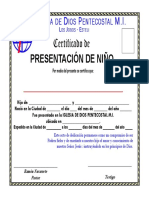 Diploma Certificado de presentaci+¦n de ni+¦o