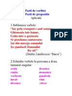 Exercitii Parti de Vorbire Si de Propozitie