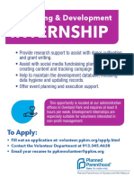 Fundraising and Development Intern Flyer