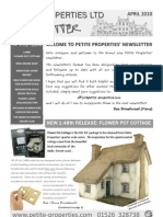 Petite Properties Ltd April 2010 Newsletter