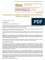 Arribas Urrutia, Amaia Arribas Comunicación en La Empresa. La Importancia de La Info Interna en La Empresa PDF