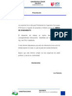 Informe de Saneamiento - Instalacion Agua Potable Puerto Morin - Santa Elena