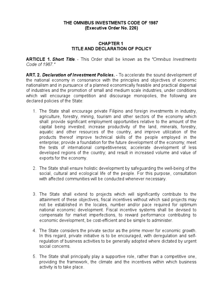 Investment Code | PDF