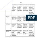 3D Printing Rubric