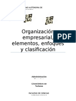 Organización Empresarial, Elementos, Enfoque y Clasificación