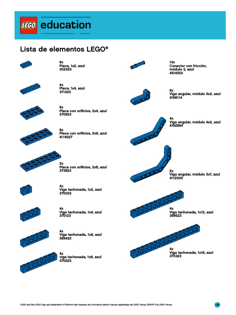 Lego ElementSurvey | PDF | Engranaje | Fricción