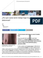 ¿Por Qué Cuesta Tanto Trabajo Bajar La Grasa Abdominal