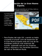 Conformación Territorial de La Nueva España