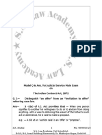 Model q. Ans for the Indian Contract Act 1872