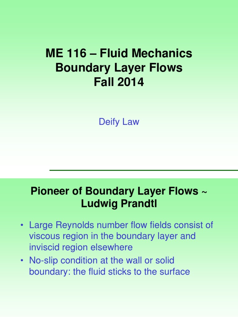 Boundary Layer Dynamics in Fluid Flow | PDF | Boundary Layer | Fluid ...