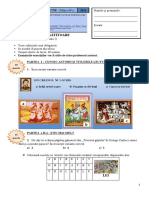 Varianta 1 - Clasa Pregatitoare PDF