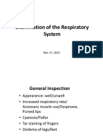 Examination of The Respiratory System