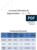 Demand Estimation-Color TV