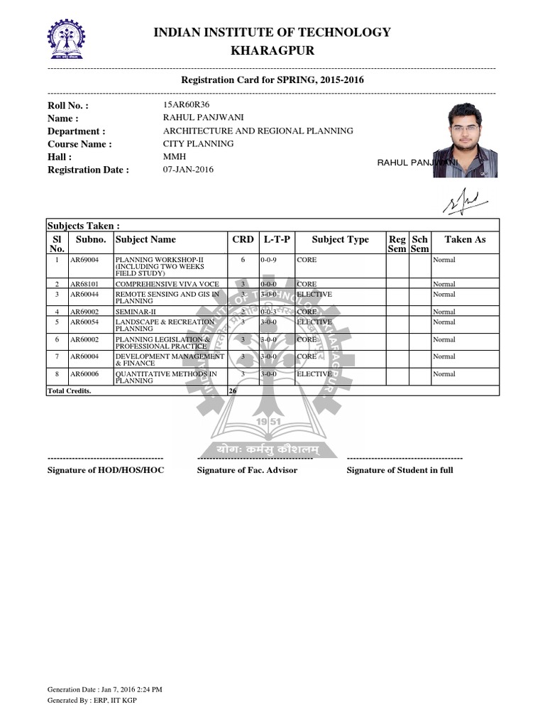 Student Registration Card Rahul | PDF | Vocational Education ...