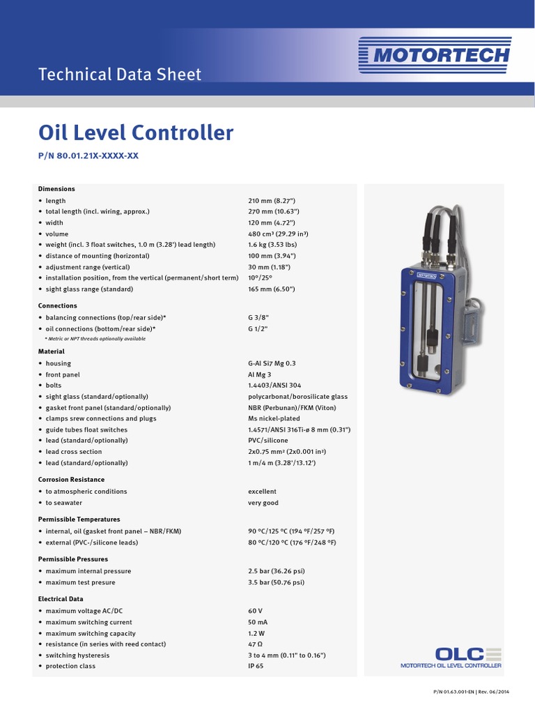 MOTORTECH Technical Data Sheet OLC 01.63.001 EN 2014 06 PDF PDF
