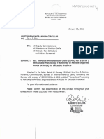 Bureau of Customs CMC 7 2016 BIR RMO 1 2016 Centralized Processing of Authority To Release Imported Goods ATRIGs For Excisable Products