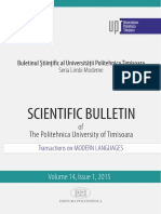 Scientific Bulletin, Transactions On Modern Languages
