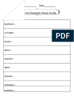 Frederick Douglass Study Guide: Name - Date