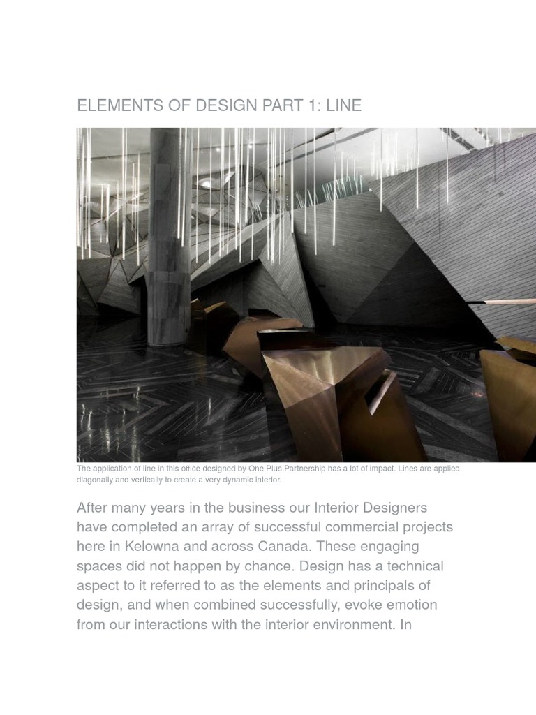 Impact of Line in Interior Design | PDF | Lighting | Symmetry