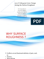 Application of Orthogonal Array Design For Predicting The Surface Roughness