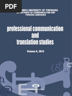 Download Professional Communication and Translation Studies 82015 by Daniel Dejica SN296702980 doc pdf