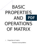 Basic Properties and Operations of Matrix