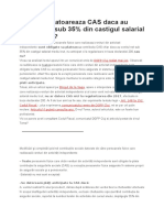 PFA, II, IF Datoareaza CAS Daca Au Venitul Net Sub 35% Din Castigul Salarial Mediu Brut?