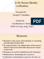 Biometric For Secure Identity Verification