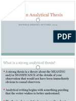 Crafting An Analytical Thesis