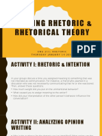 Rhetorical Theory, Chapter 1