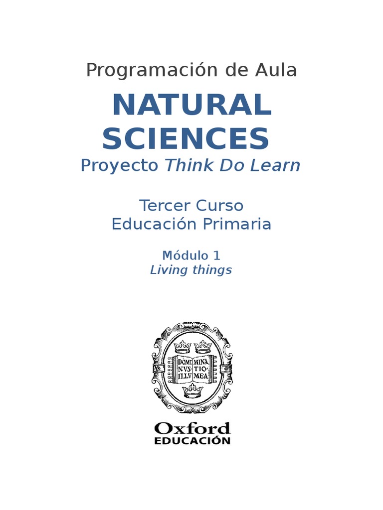 Programación Natural Sciences 3 Primaria | PDF | Organismos | Aprendizaje