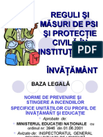 Reguli si masuri pentru preventirea incendiilor in Institutiile de Invatamant.ppt