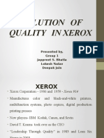 Evolution of Quality in Xerox