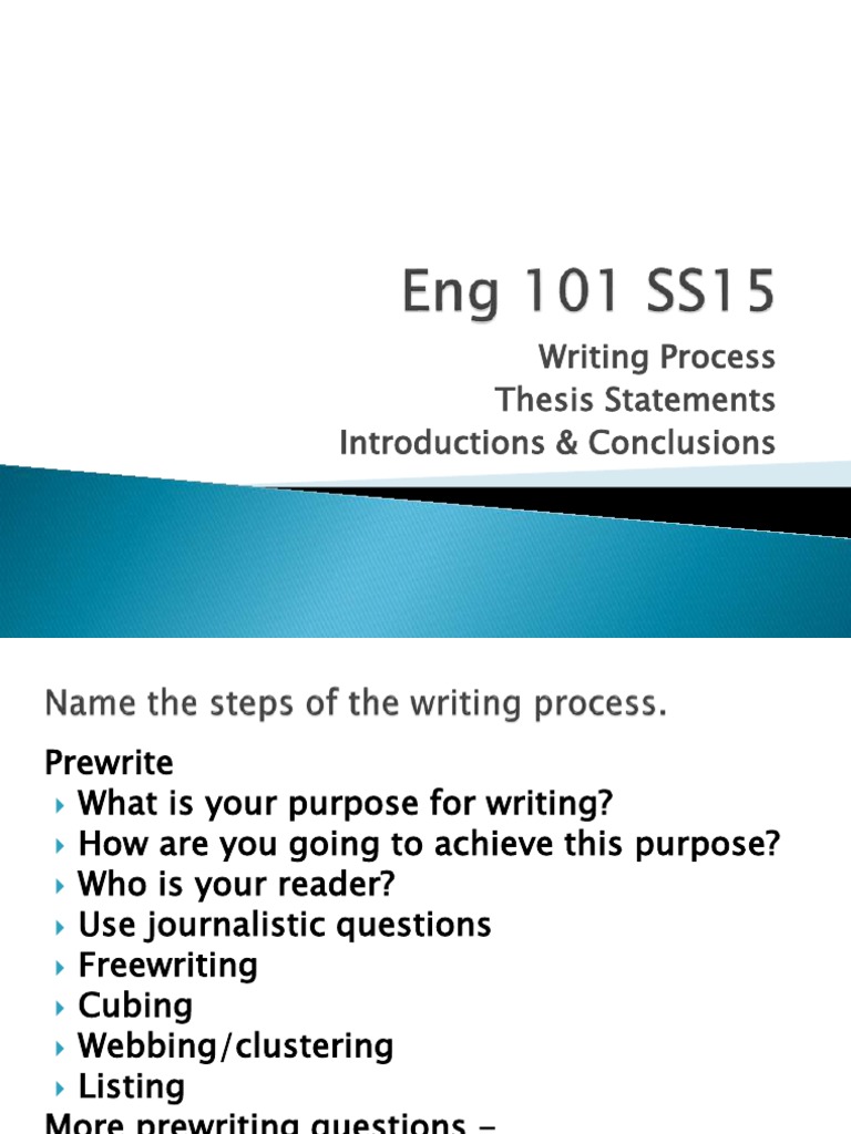Eng101 SP16 Writingprocess Topicthesis Intro Conclusion | PDF