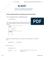 Solving a Quadratic by Completing Square