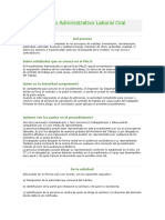 Procedimiento Administrativo Laboral Oral