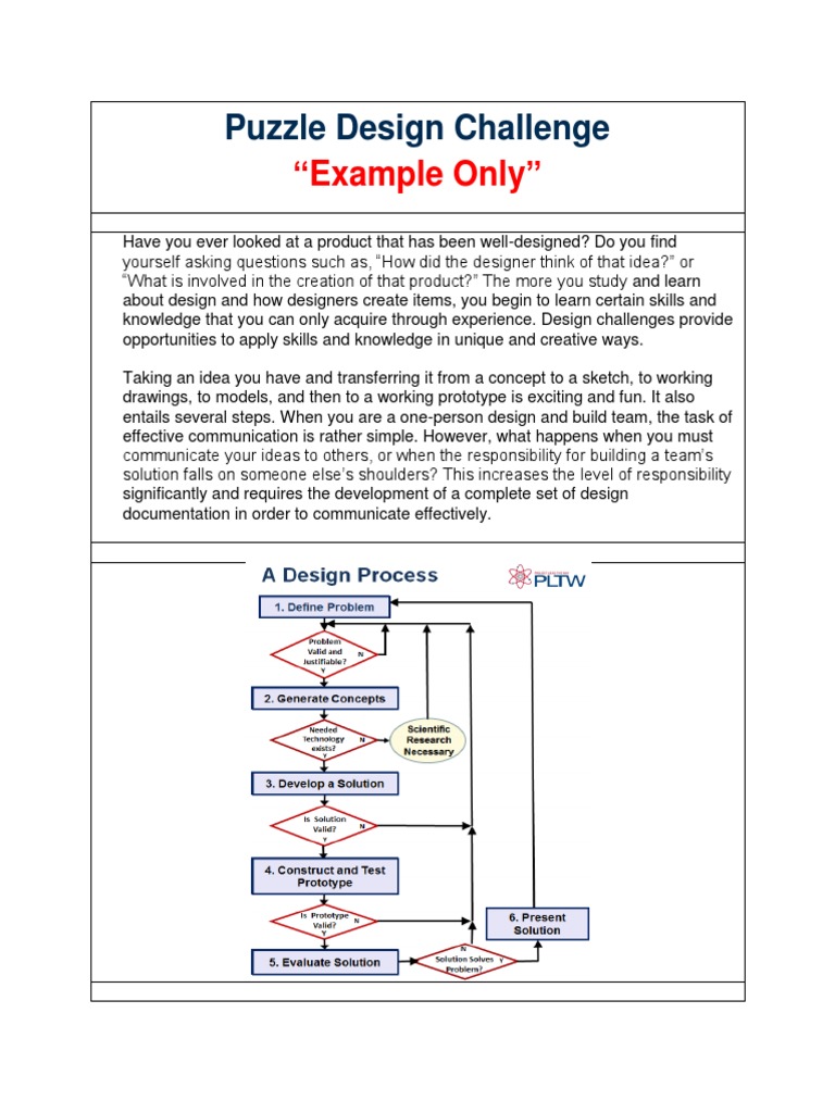 Puzzle Design Challenge Overview | PDF | Prototype | Knowledge