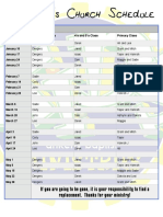 Children's Church Schedule 