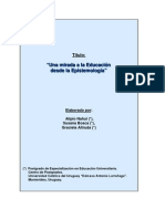 Una mirada a la Educacion desde la Epistemología