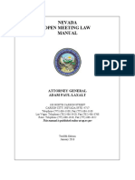 Nevada Open Meeting Law Manual: Attorney General Adam Paul Laxalt