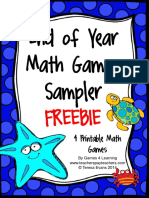End of Year Math Games Sampler