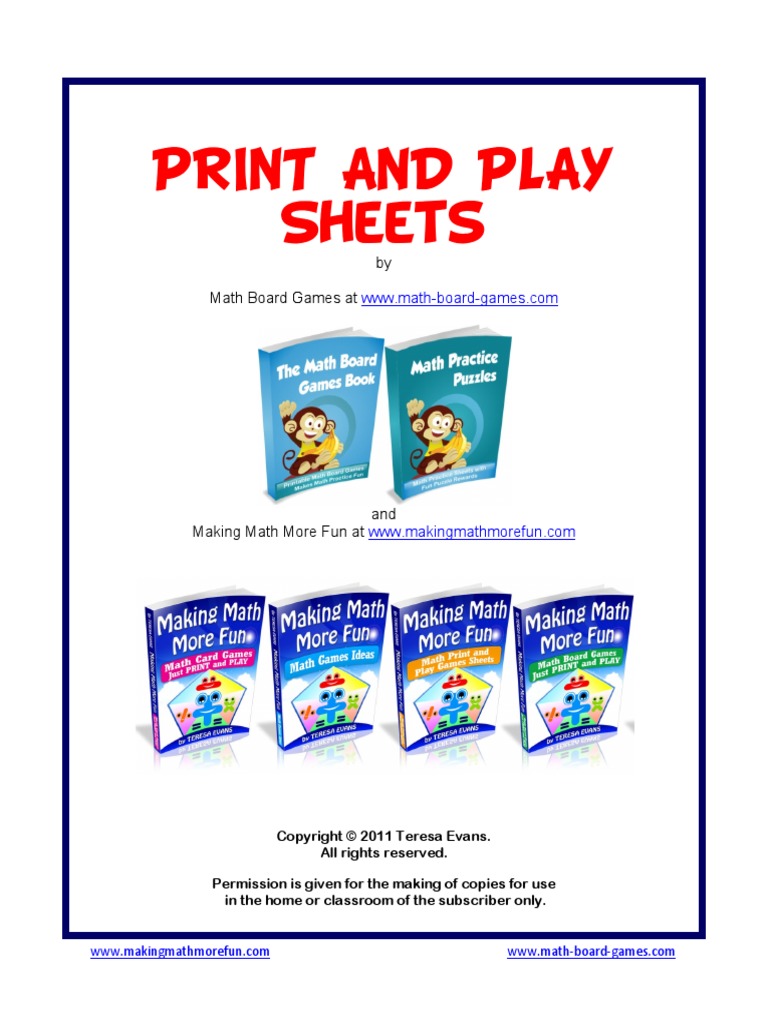 Print and Play Sheets | PDF