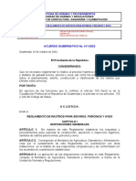 Reglamento para Rastros en Guatemala 411-2002