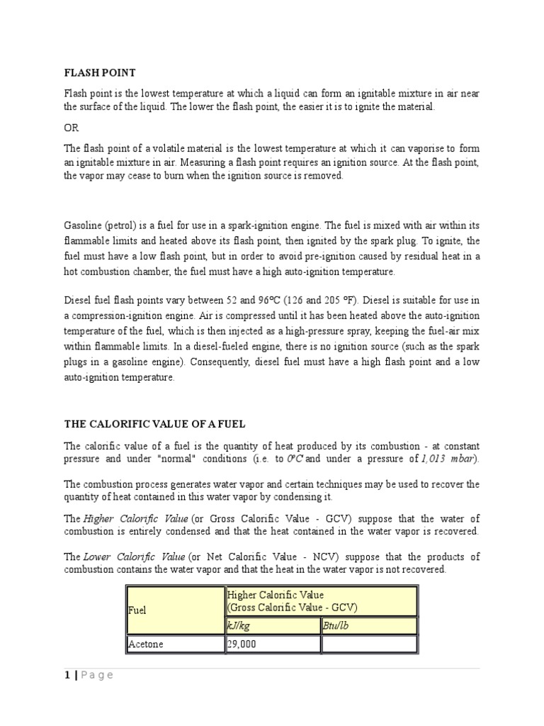 Flash Point Diesel Engine Combustion Free 30day Trial Scribd