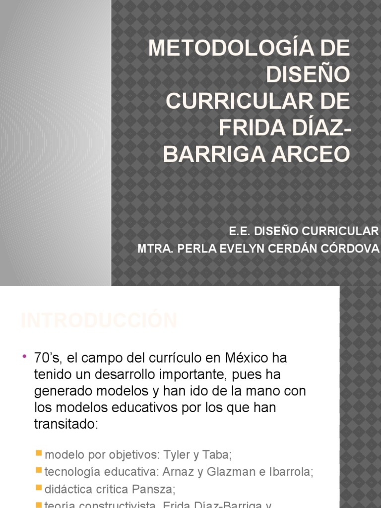 Metodología de Diseño Curricular de Frida Díaz-Barriga Arceo | PDF