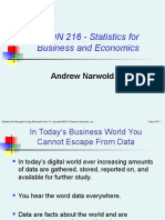 ECON 216 - Statistics For Business and Economics: Andrew Narwold