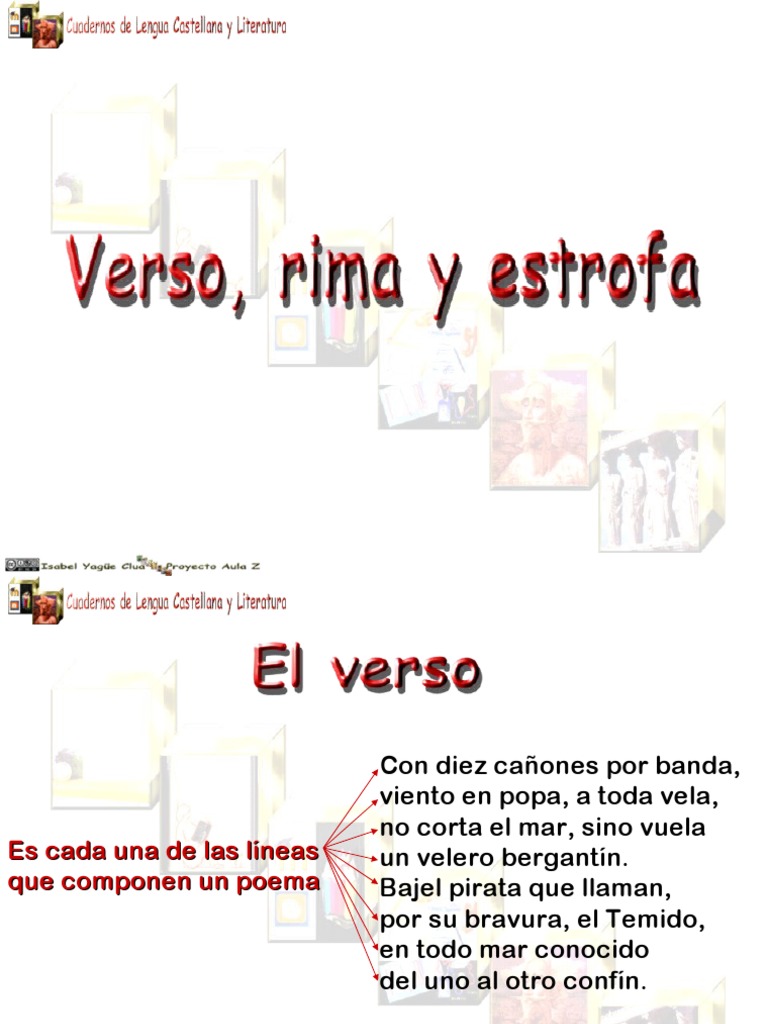 Versos y estrofas en la poesía | PDF | Rima | Fonética
